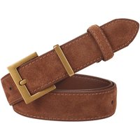 Suede Leather Belt For Man And Lady With Oxford Fabric Strap Genuine Leather Luxury Pin Buckle Blue Belts 100cm