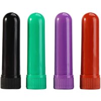 brand new Oil Aromatherapy Blank Nasal Inhaler Sticks 12 Empty Tubes white Cotton Wicks Portable