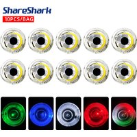ShareShark 10pcs Mini LED Underwater Fishing Light Bait Flasher Eye Shaped Night Lamp Lure Attractor Saltwater Freshwater Bass