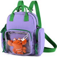 Anime Backpacks Orange Contrast Itabag Clear Display Mini Crossbody Lightweight Shoulder Bag Badge Collection Plush Dolls Gift