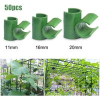 50pcs Plastic Plant Trellis Connector Clip Garden Vegetable Frame Rod Support Fixed Connector Pillars Stake Clips Supplies