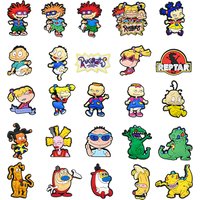 11-100Pcs Cartoon PVC Shoe Charms Accessories Fit Clogs Sandals Garden Shoes Decoration Buckle Kids Party X-mas Gifts