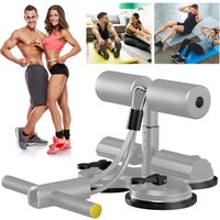 Situp Aid Exercise Tool with Suction Cup & Bands AB Workout Trainer (Light Grey)