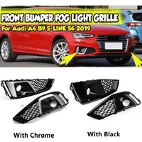 Para Samochodowa przednia kratka o strukturze plastra miodu Osłona siatkowa do Audi A4 B9 S-LINE S4 2019 2020 Osłona kratki świateł przeciwmgielnych 8WD 807681 J