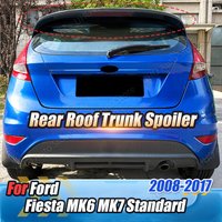 ST Style Car Rear Trunk Spoiler Body Kits Tail Wings Tuning Gloss Black For Ford Fiesta MK6 MK7 Standard Upgrade 2008-2017