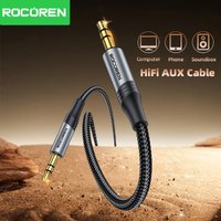 Rocoren 3.5 mm Jack Male to Male Aux Cable Nylon Braided 3.5mm Audio Cord Cable For Headphones Car Computer TV Soundbox Tablets