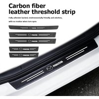 For Mazda Car Interior Door Sill Strip Carbon Anti-Scratch Protector Sticker Axela Speed 6 CX3 CX4 CX5 CX7 CX8 CX9 MS Demio