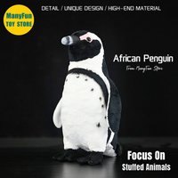 African Penguin Plush Toy High Fidelity Black Footed Penguin Plushie Penguin Peluche Lifelike Stuffed Animals Simulation Toy Kid