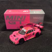 In Stock Mini Gt 1052 1:64 Porsche 911 Gt3 R 77 Rexy Roxy Alloy Diecast Car Model Ornament Ship Now Gifts Toys