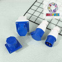 220V 16A 3 Pin Industrial Waterproof Plugs/Socket Male/Female Connector IP44 2P For Caravan Motorhome Trailer Truck Yacht