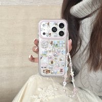 Korean Cartoon Miffy Rabbit Silicone Phone Case for iPhone 17 Pro 15 Pro Max 16 Max 16 Fundas Cute Shockproof Cases with Hinge