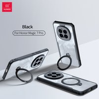 For Honor Magic 7 Pro Case Xundd Shockproof Magnetic Laser Pattern PC +TPU Wireless Charging Ring Stand Holder Cover