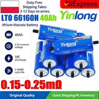 Zollfreie Original-Qualität A Yinlong LTO 66160H 2,3V 40Ah Lithium-Titanat-Batterie Innenwiderstand 0,15-0,25mΩ, 10C Dauerstrom 400A 20C Impulsstrom 800A -50 ℃ ~65 ℃ Ultraniedrige Temperatur,