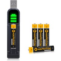 1.2V 450mAh AAAA Battery Ni-Mh Bateria Precharged + LED Charger for Bluetooth Speaker Headset Laser Pen Touch Pen Rechargeable