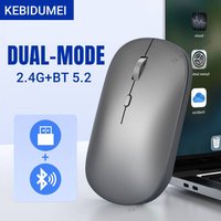 KEBIDUMEI Rechargeable Wireless Mouse Bluetooth-compatible 2.4GHz Dual Modes Computer Mice Ergonomic Gaming Mouse for PC Laptop