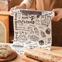 High Temperature Resistant Baking Papers 8M Greaseproof Food Wrapper Paper Oil-Proof Printed Sandwich Wrapping Paper Burger