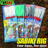 TAKBAS 1Pack/10Hooks Sabiki Bait Rig, Sea Fishing Hooks, Mackerel Lures Hooks, Freshwater & Saltwater Fishing, Fishing Tackle