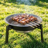 Portable Camping Grill Nonstick Detachable BBQ Stove for Outdoor, Garden & Tea Boiling, Lightweight Folding Cookware Set