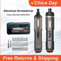 Ensemble de tournevis électriques miniatures Worx 4V WX242 WX240, tournevis électriques sans fil intelligents, perceuse à main rechargeable par USB, outils électriques