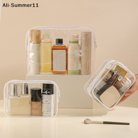 【A6L】Clear Toiletry Bag Durable PVC Travel Makeup Cosmetic Organizer With Zipper Closure Travel Accessorie