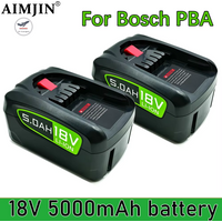 2026 100% brand new Replacement Battery For Bosch PBA Home & Garden PBA PSB PSR 18V Tools AL1880CV AL18815CV 18V 5.0Ah