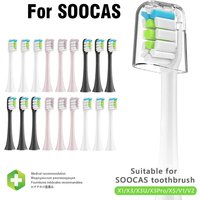 Sonic Electric Toothbrush Heads For Xiaomi SOOCAS X3 X5 X3U X1 V1 V2 SOOCARE Head Bristle Replacement Nozzles with Anti-dust Cap