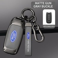 Zinc Alloy Leather Car Smart Remote Key Cover Case Keyless for Ford Territory EV Equator Protector Shell Holder Auto Accessories