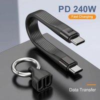 240W 40Gbps Type C Cable with Keychain PD3.1 5A 8K@60Hz USB-C to USB Adapter High-Speed Data Sync And Fast Charging Cable