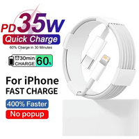 PD 35W Fast Charging USB-C Cable For iPhone 11 12 13 mini 14 Pro Max X XR XS Max 7 8 Plus SE 2020 Rapid Charge Phone Data Cables