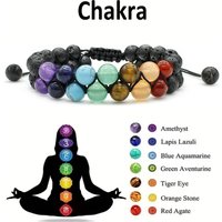 7 Chakra Bead Yoga Meditation Bracelet Healing Double Layer Natural Stone Beaded Adjustable Rope Bangle For Women Men Jewelry