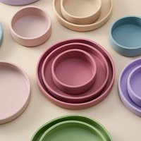 Color Kids 3pcs Baby Tableware And Solid Feeding Set Infant Weaning Food Dishes Plate Children Training Bowl Baby Accessories