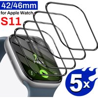 1-5Pcs Soft Films for Apple Watch Series 11 46/42mm Smartwatch Screen HD Clear Anti-scratch PMMA Protective Film for Apple Watch