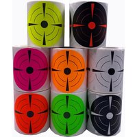 3" 8-Color Options Shooting Target Sticker in 125 Pcs/Roll Suitable for Target Shooting of Air Pellet Gun & Steel or Plastic