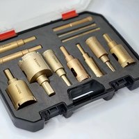 Zestaw 12 wierteł diamentowych do szkła, marmuru i kamienia - zestaw otwornic 6-35mm z narzędziami ręcznymi, do granitu, płytek, ceramiki