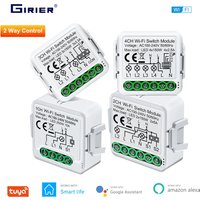 Tuya Wifi Smart Switch Module Supports 2 Way Control, App Remote Control DIY Light Breaker 100-240V Work with Alexa Google Home