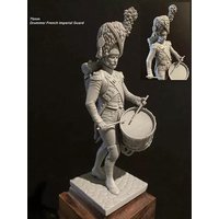 Unassambled 1/24 drummer french imperial guard soldier Resin figure miniature model kits Unpainted