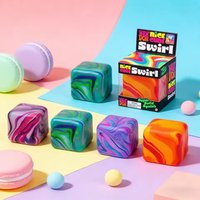 Schylling NeeDoh Nice Cube Sensory Squeeze Toy with Super Solid Squish Stress Relief Anxiety Sensory Tool Decorative Gifts