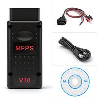 MPPS V18 Unlock Version ECU Chip Tuning Tool OBD2 Diagnostic Flasher for EDC15 EDC16 EDC17 with Breakout Tricore Cable