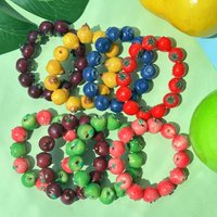 Summer Dopamine Style Resin Bracelet Imitation Fruit Cartoon Colorful Beaded Bracelets Creative Personality Fashion Jewelry