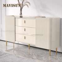 European Style Cupboard With Lid Drawer Cabinet Buffet Tables in Ivory Kitchen Sideboard Furniture Rock Slate Entrance Cabinet