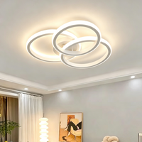 Nowoczesna lampa sufitowa LED, okrągłe lampy sufitowe 3000K-6500K, 3-kolorowe oprawy oświetleniowe do salonu, jadalni, sypialni, dekoracji domu.