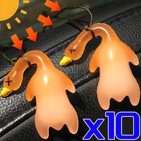 10/1pcs Funny Color Change Duck Keychain UV Photochromic Simulation Roast Duck Car Pendants Keyrings for Handbag Accessorie Gift