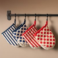 Style Polka Dot Heat-Resistant Oven Mitts for Home Use,Japanese Microwave Safe Gloves kitchen gloves heat resistant gloves