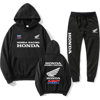 2026 Spring Summer men's sets motorcycle Honda racing print casual hooded sweatshirt sport shirt outdoor cycling clothing