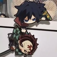 Demon Slayer 4-6cm Cute Acrylic Ornaments, Kawaii Anime Figure Decor, Exquisite Peripheral Toy Gifts for Cartoon Fans Collection
