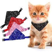 Cat Collar Pet Bibs Adjustable Dog Cat Necktie Pet Triangular Saliva Tie Scarf Dog Bandana Collar Triangle Bib Neckerchief