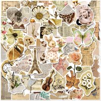 50/100PCS Retro Incomplete Page Graffiti Stickers DIY Decorative Helmets Guitar Skateboard Water Cup Stickers