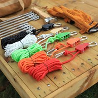 1PC 5m Reflective Camping Tent Wind Rope Tie Down Tightener Fastening Pulley Ratchet Awning Rope Buckle Rope Tent Accessory
