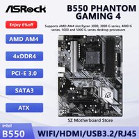 ASROCK B550 PHANTOM GAMING 4 AMD B550 Motherboard ATX For Socket AM4 AMD Ryzen 5600X 5800X 5900X 3600 DDR4 PCIe 4.0 M.2 PCI-E