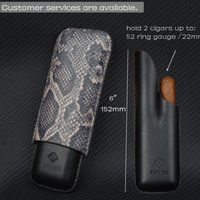 Real Leather Cigar Case 2 Tube Cigar Holder Mini Humidor Cotract Color C Logo Cigar Accessory 52 Ring Cigar Box Smoking Tool